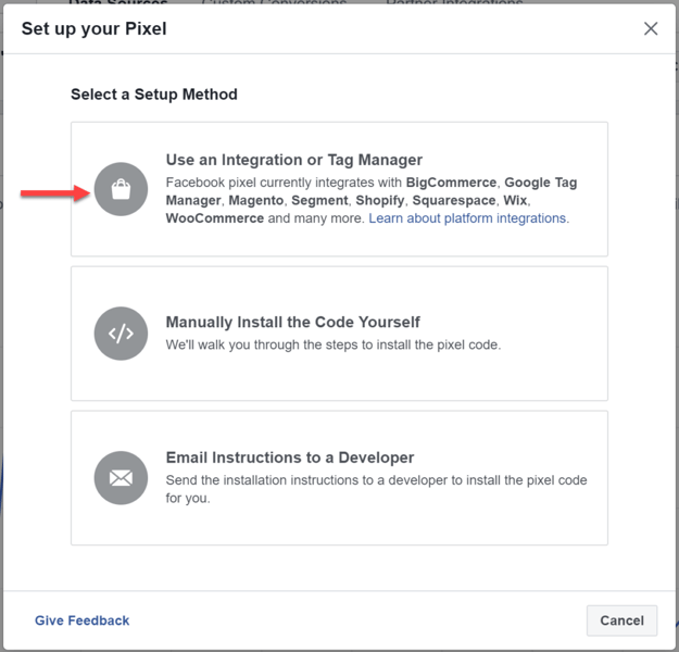 Use an Integration or Tag Manager