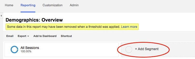 creating a custom segment in google analytics