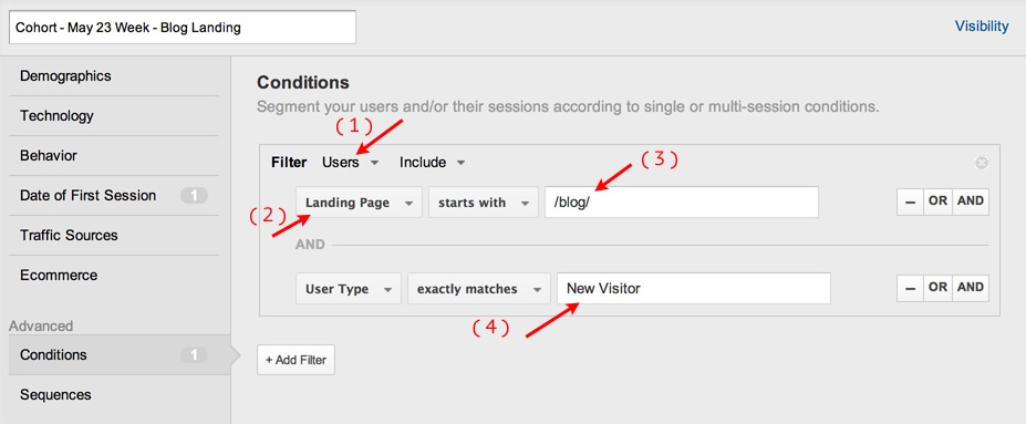 Setting the cohort landing page