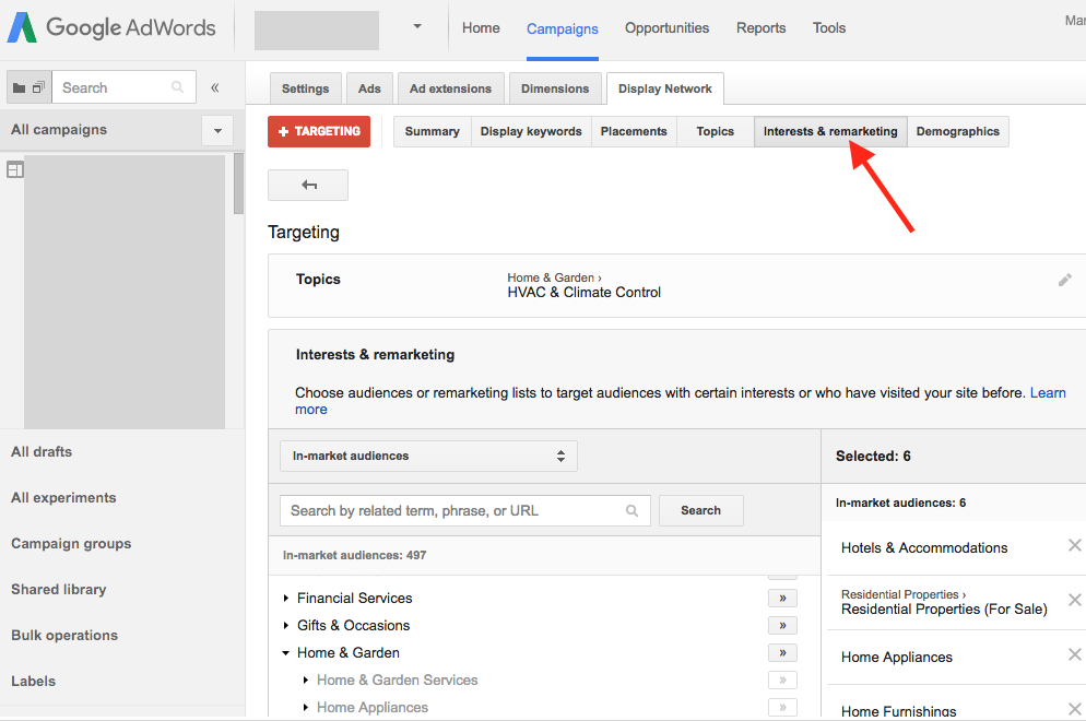 AdWords Demographic Interests