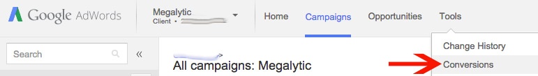 AdWords Conversion Tracking Step #1