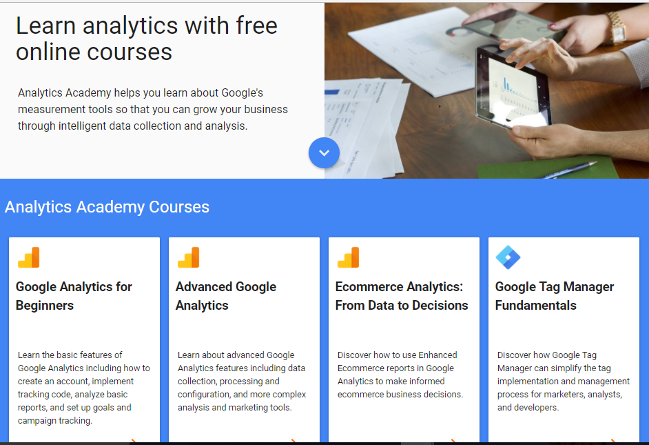 Google Analytics Academy Courses