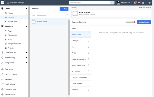 Assign an Ad Account to Your Agency