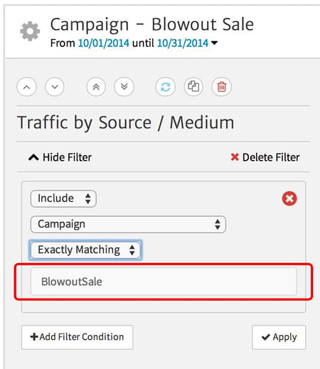 editing the filter on a megalytic widget