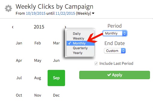 Megalytic Widget Changing the Date Range
