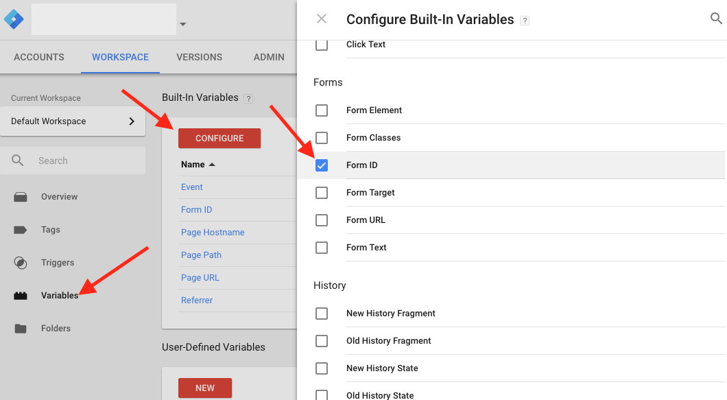 Google Tag Manager - Choose Form Id