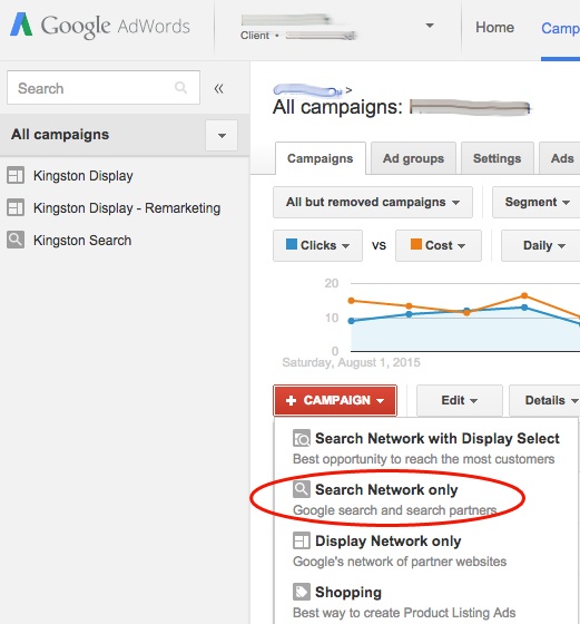 AdWords Choose Search Campaign
