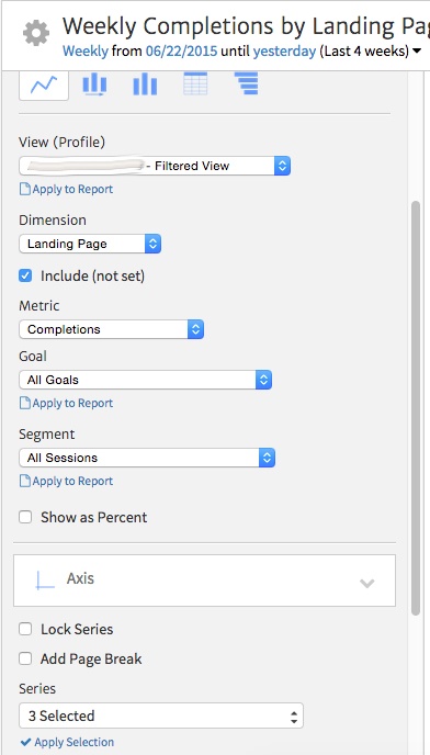 Megalytic Setup the Conversion by Landing Page Widget