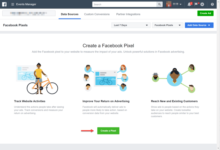 Create A Pixel using Facebook Business Manager