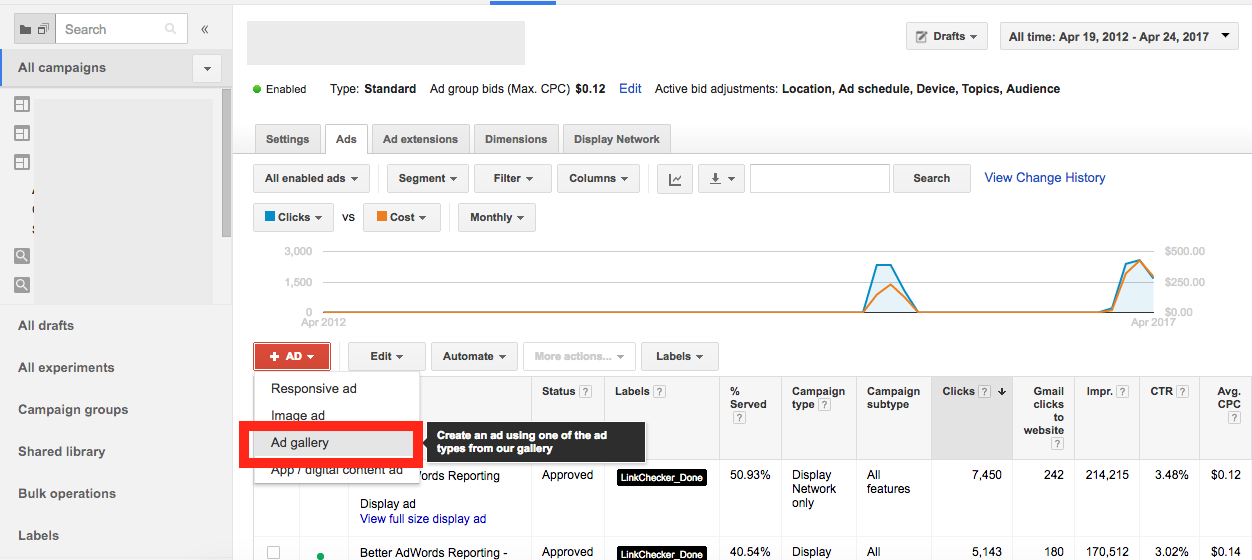 Create a GMail Ad
