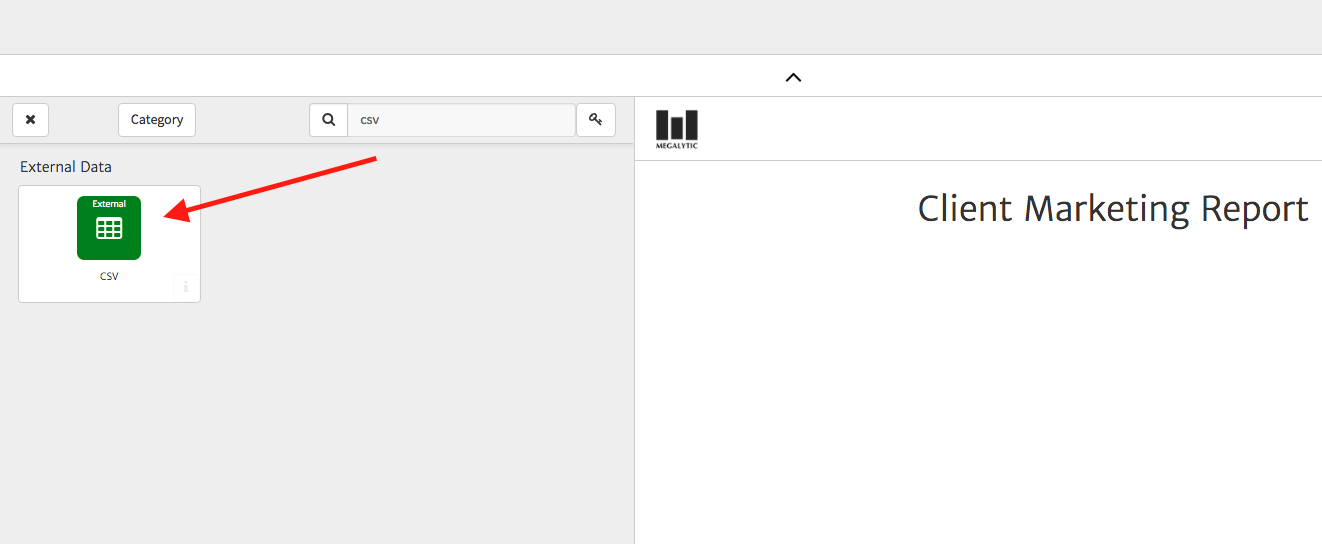 Megalytic's CSV Widget