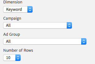 Megalytic AdWords Widget - Customizing the Table