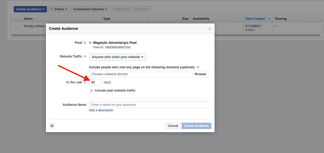 Define the Length of the Retargeting Window