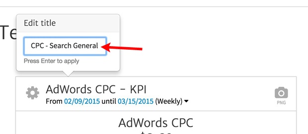 Megalytic Widget Edit the KPI Title