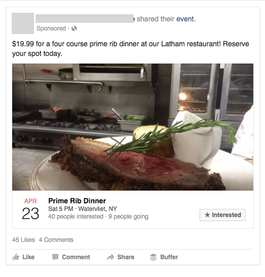 Facebook Event Post
