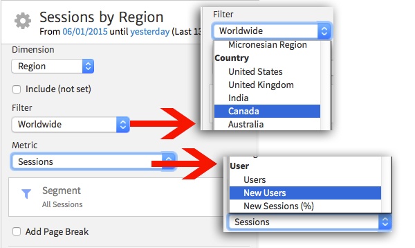 Geography Widget Filter and Choose Metric