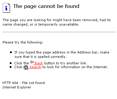 Generic 404 Error