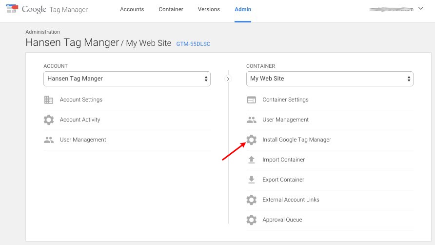 Get Your Google Tag Manager Code Snippet