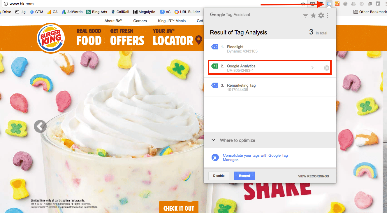 Google Tag Assistant