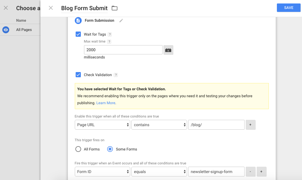Google Tag Manager - Trigger Complete