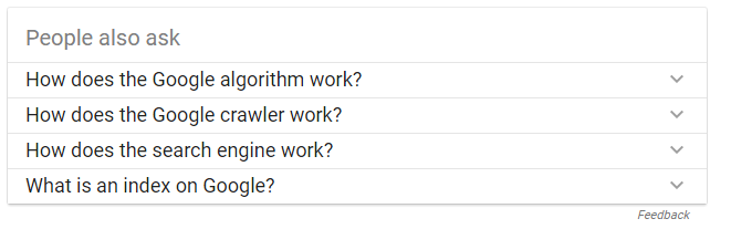 People Ask in SERPS