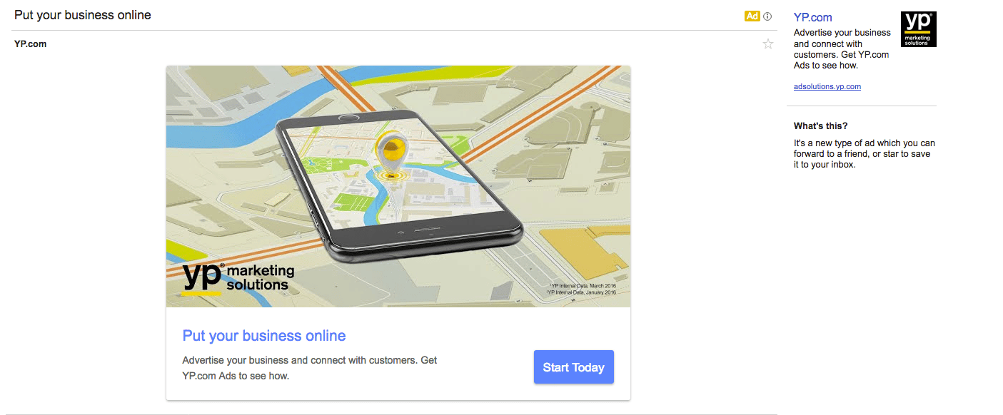 Image and Text GMail Ad