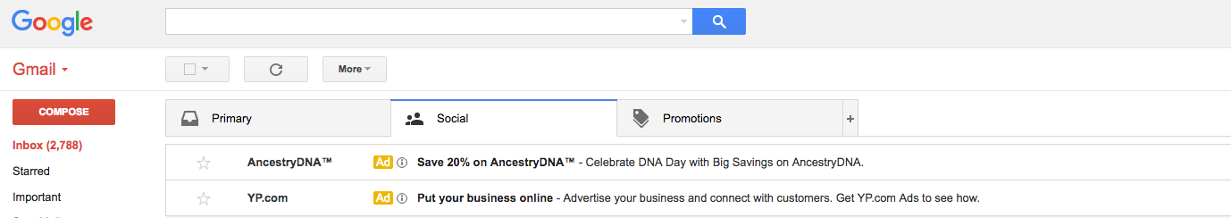 Gmail Inbox Ads