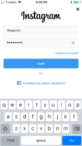 Adding Instagram Credentials