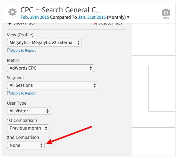 Megalytic KPI Widget Adjust Comparison Dates