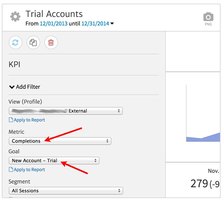 KPI Tracking New Trial Accounts - Setup