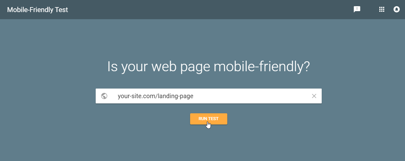 Mobile Friendly Landing Page