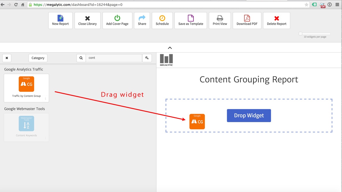 Megalytic Content Grouping Widget