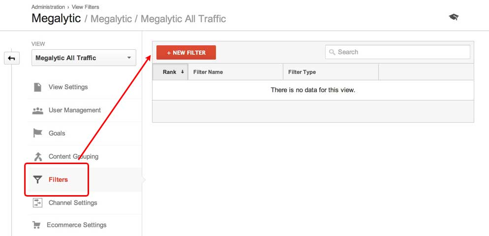 Create a Google Analytics Filter