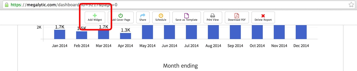Opening the Widget Library in Megalytic