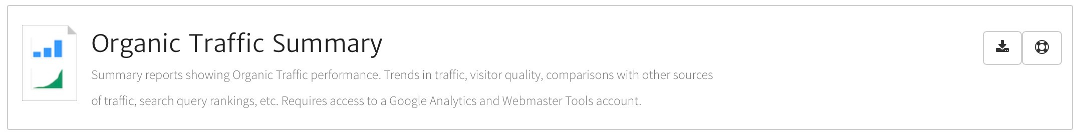 megalytic's organic traffic summary report