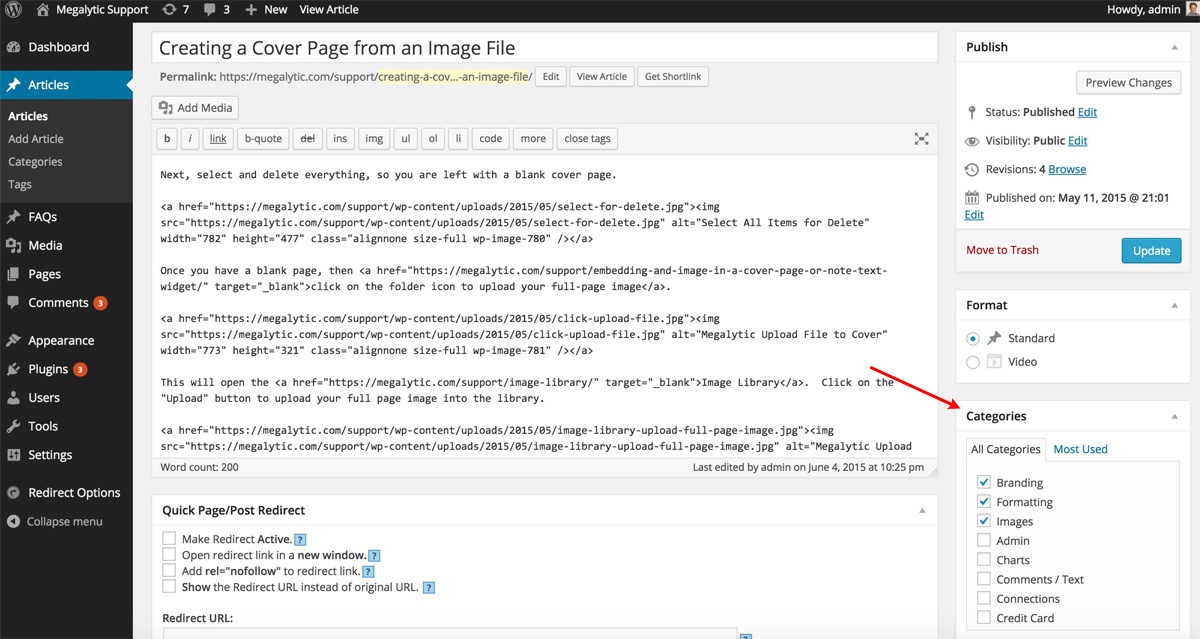 WordPress Post Categories
