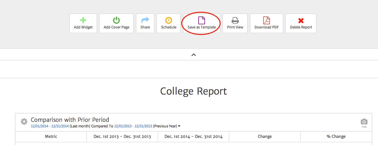 Saving a Megalytic Report as a Template