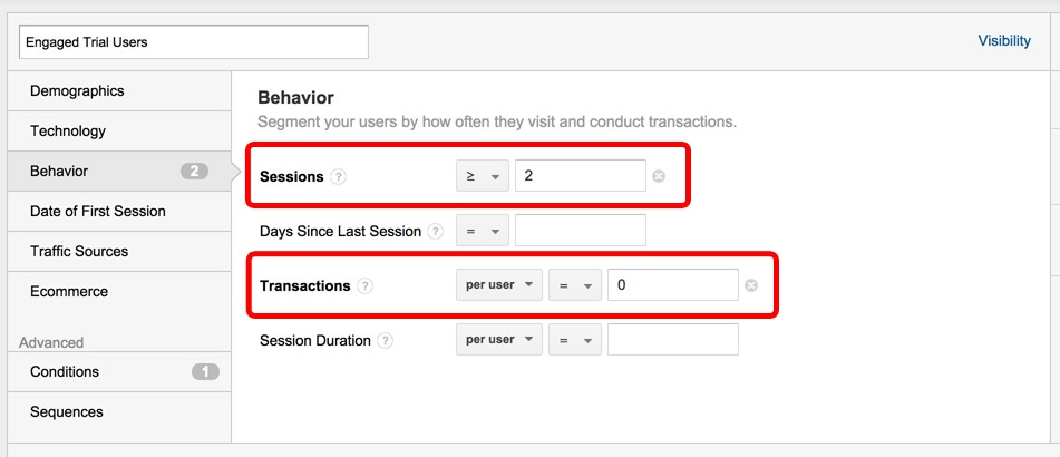 creating segment for remarketing in google analytics