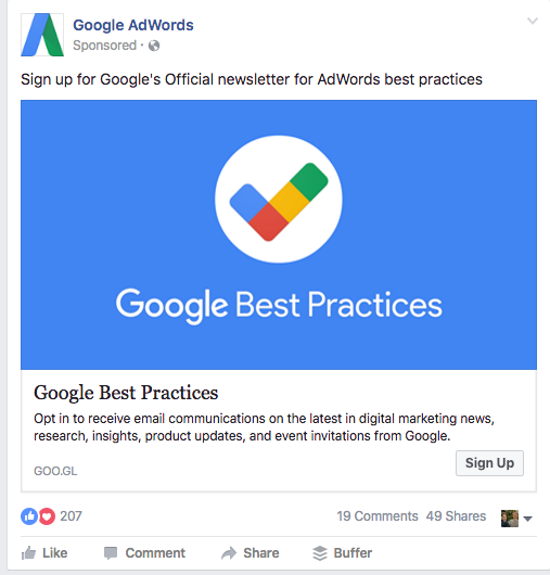 Facebook Sponsored Post
