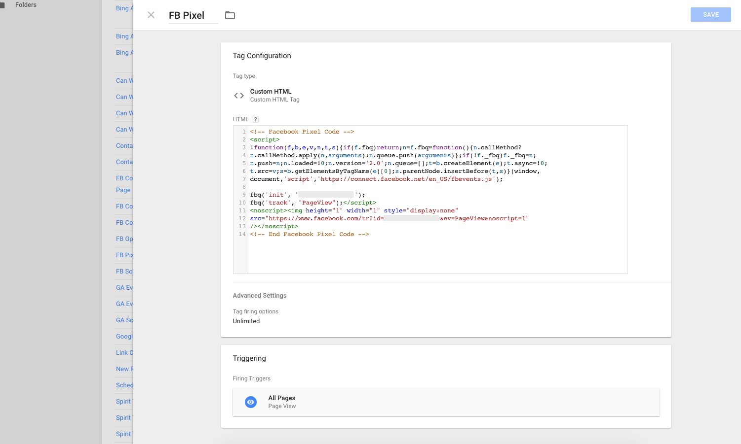 Install Facebook Pixel Using Google Tag Manager