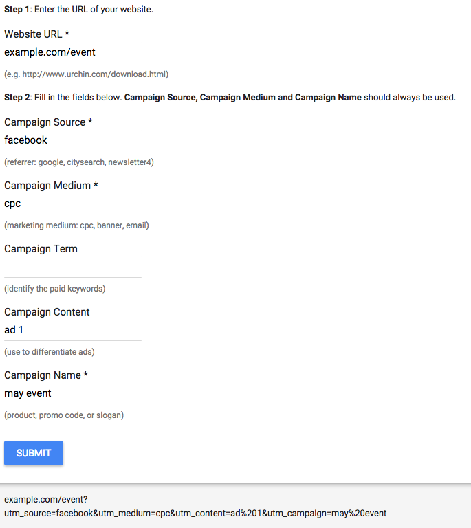 Google URL Builder